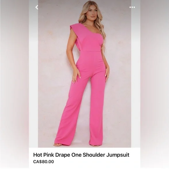 PRETTYLITTLETHING hot pink one should jumpsuit - Picture 7 of 7